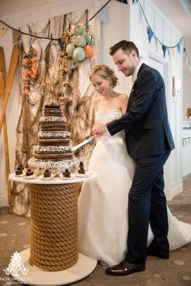 Chocolate Wedding Cake - Salcombe Harbour Hotel - April 2016